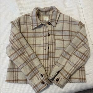 Boutique Ellison Plaid Cropped Jacket sz M